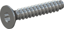 STP410800450S, Screw for Plastic, STP41 8.0x45.0 - T40, steel, hardened, zinc-plated 5-7 µm, baked, blue / transparent passivated
