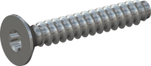 STP410800500S, Screw for Plastic, STP41 8.0x50.0 - T40, steel, hardened, zinc-plated 5-7 µm, baked, blue / transparent passivated