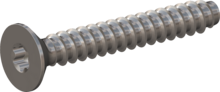 STP410800550E, Screw for Plastic, STP41 8.0x55.0 - T40, stainless-steel A2, 1.4567, bright, pickled and passivated
