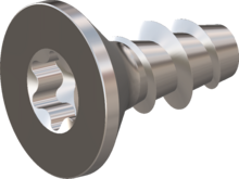 STP41A0200045E, Screw for Plastic, STP41A 2.0x4.5 - T6, stainless-steel A2, 1.4567, bright, pickled and passivated