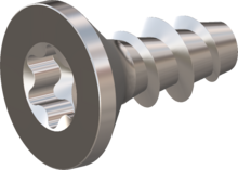 STP41A0250060E, Screw for Plastic, STP41A 2.5x6.0 - T8, stainless-steel A2, 1.4567, bright, pickled and passivated