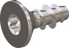 STP41A0500120E, Screw for Plastic, STP41A 5.0x12.0 - T20, stainless-steel A2, 1.4567, bright, pickled and passivated