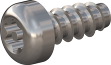 STP420350080E, Screw for Plastic, STP42 3.5x8.0 - TT15, stainless-steel A2, 1.4567, bright, pickled and passivated