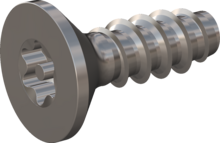 STP430300090E, Screw for Plastic, STP43 3.0x9.0 - TT10, stainless-steel A2, 1.4567, bright, pickled and passivated